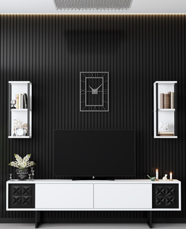 Obývací stěny Obývací stěna ALIBABA, bílá/černá