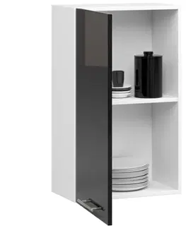 Kuchyňské dolní skříňky Ak furniture Závěsná kuchyňská skříňka Olivie W 50 cm bílo-černá