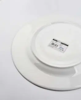 Talíře Affekdesign Porcelánový talíř SIMPLE mělký bílý