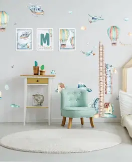 Obrazy do dětského pokoje Obraz pro kluky do pokoje - Iniciála s balónem