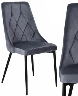 Židle TZB Čalouněná židle LINCOLN samet šedá