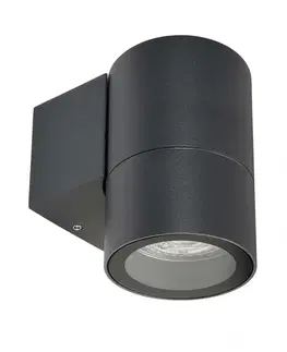Moderní venkovní nástěnná svítidla Light Impressions Deko-Light nástěnné přisazené svítidlo Achernar Down GU10 1x max. 50,00 W 108 černošedá RAL 7021 731130