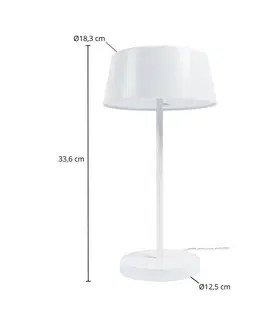 Stolní lampy Lindby Stolní lampa LED Lindby Milica, bílá, stmívatelná