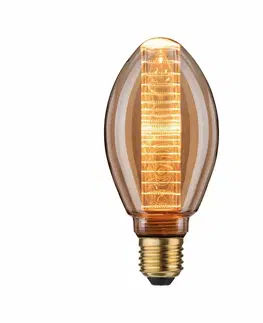LED žárovky PAULMANN LED Vintage žárovka B75 Inner Glow E27 zlatá s vnitřním kroužkem stmívatelné 288.28