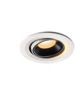 LED podhledová svítidla SLV BIG WHITE NUMINOS MOVE S zápustné stropní svítidlo bílé/černé 2700 K 55° 1005334