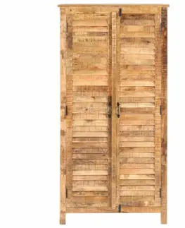 Šatní skříně Policová šatní skříň dřevo Dekorhome Recyklované dřevo