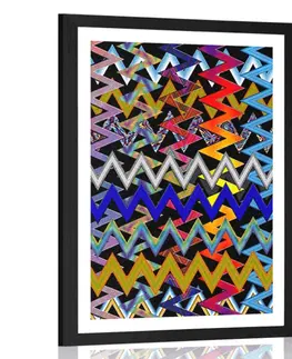 Abstraktní a vzorované Plakát s paspartou nádherný vzor v barvách