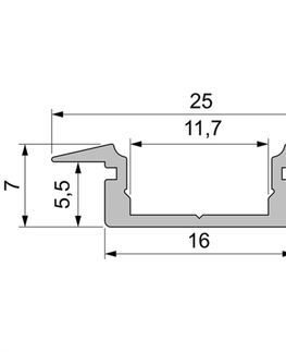 Profily Light Impressions Reprofil T-profil plochý ET-01-10 stříbrná mat elox 4000 mm 975029