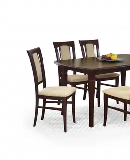 Jídelní stoly HALMAR Rozkládací jídelní stůl Fryderyk 160/240 cm tmavý ořech