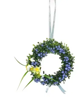Květiny Umělý věnec Pomněnky, pr. 25 cm