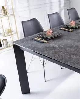 Jídelní stoly LuxD Roztahovací jídelní stůl Narissara X7 180-240 cm granit - vzor mramor