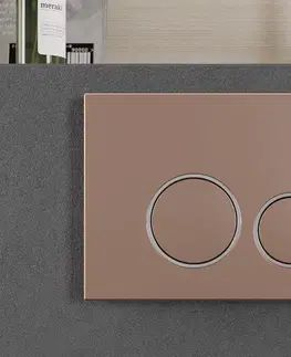 Záchody MEXEN Fenix05 tlačítko splachovací růžové zlato /kompatibilní s Geberit Sigma UP300 a UP320/ 600505