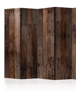 Paravány Paraván Wooden Hut Dekorhome 135x172 cm (3-dílný)