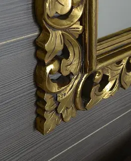 Koupelnová zrcadla SAPHO SCULE zrcadlo ve vyřezávaném rámu 70x100cm, zlatá IN163