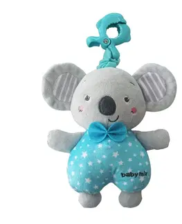 Hračky BABY MIX - Edukační hrající plyšová hračka s klipem koala
