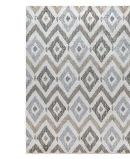 Koberce a koberečky Dywany Lusczow Kusový koberec SOFT ROMBY modro-šedý, velikost 80x150