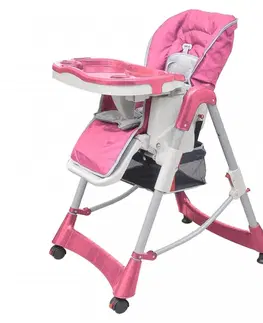 Židle Dětská jídelní židlička Deluxe Dekorhome Růžová
