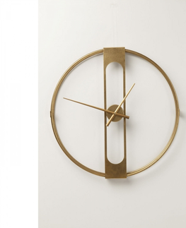Nástěnné hodiny KARE Design Nástěnné hodiny Clip - zlaté, Ø60 cm