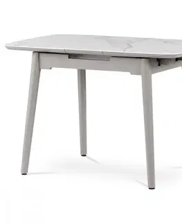 Jídelní stoly Rozkládací jídelní stůl HT-401M Autronic Bílá
