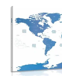 Obrazy mapy Obraz mapa světa s jednotlivými státy