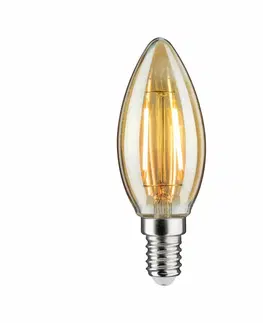 LED žárovky PAULMANN LED svíčka 2,6 W E14 zlatá zlaté světlo 287.04