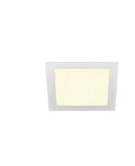 LED podhledová svítidla SLV BIG WHITE SENSER 18 Indoor, stropní LED svítidlo, hranaté, bílé, 3000K 1003012