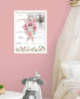 Obrazy do dětského pokoje Dekorační obraz do pokoje - Zajíček a balet