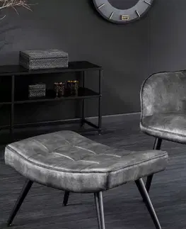 Křesla LuxD Designové křeslo Sweden šedý samet