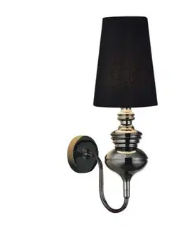 Klasická nástěnná svítidla Nástěnná lampa AZzardo Baroco wall black AZ0062 E14 1x11W IP20 18cm černá