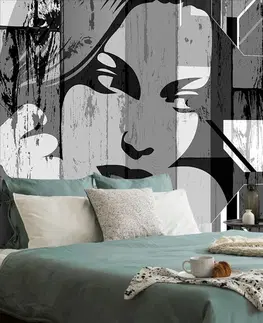 Samolepící tapety Samolepící tapeta portrét ženy v černobílém