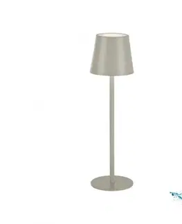 LED stolní lampy LEUCHTEN DIREKT is JUST LIGHT LED stolní lampa lakovaná šedá ochrana proti stříkající vodě na baterie 3000K LD 19250-40