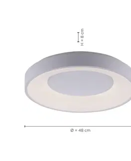 LED stropní svítidla LEUCHTEN DIREKT is JUST LIGHT LED stropní svítidlo, bílé, 50cm, stmívatelné, sériový obvod, CCT, proti oslnění, 3000-5000K