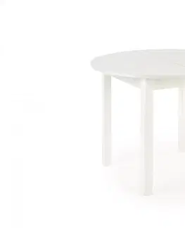Jídelní stoly HALMAR Kulatý rozkládací jídelní stůl Rigo bílý