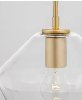 Designová závěsná svítidla NOVA LUCE závěsné svítidlo PRISMA zlatý kov čiré sklo E27 1x12W 230V IP20 bez žárovky 9426731