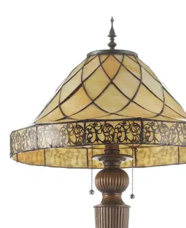 Stojací lampy Clayre&Eef Dekorativní stojací lampa Diamond stínidlo Tiffany