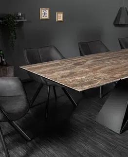 Designové a luxusní jídelní stoly Estila Designový industriální jídelní stůl Copeland I 180-260 cm