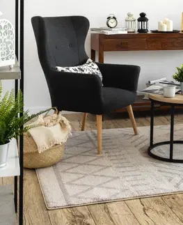 Koberce a koberečky Dywany Lusczow Kusový koberec SOFT BOHO krémovo-béžový, velikost 140x190
