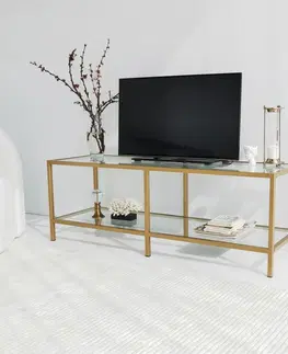 TV stolky Hanah Home TV stolek Basic zlatý