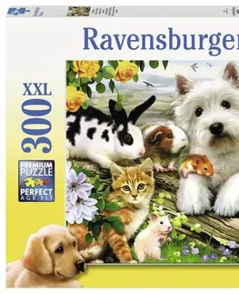 Hračky puzzle RAVENSBURGER - Veselé přátelství zvířat 300 dílků