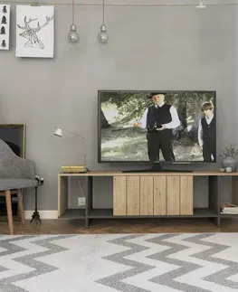 TV stolky 3kraft TV stolek Zitano dub přírodní/antracit