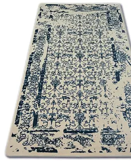 Koberce a koberečky Dywany Lusczow Kusový koberec MANYAS Vadia krémovo-modrý, velikost 160x230