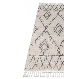 Koberce a koberečky Dywany Lusczow Kusový shaggy koberec BERBER FEZ krémový, velikost 240x330