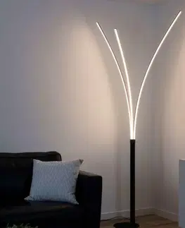 Designové stojací lampy LEUCHTEN DIREKT is JUST LIGHT LED stojací svítidlo, černá, 3-ramenné, 18 W, 2200 lm 3000K