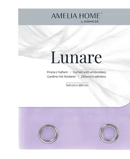 Záclony Záclona AmeliaHome Lunare I levandulová, velikost 140x270