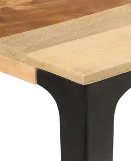 Jídelní stoly Jídelní stůl masivní dřevo / ocel Dekorhome 180x90x76 cm