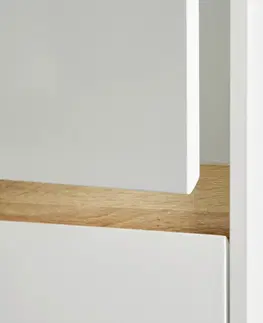 Skříňky do koupelny Vysoká Skříňka Massimo Bílá/borovice
