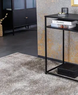 Designové a luxusní konzolové stolky Estila Industriální černý konzolový stolek Industria Durante 100 cm