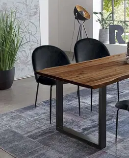 Židle TZB Čalouněná jídelní židle FARGO samet černá 