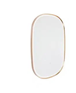 Nastenna svitidla Zrcadlo do koupelny měděné včetně LED s dotykovým stmívačem ovál - Miral