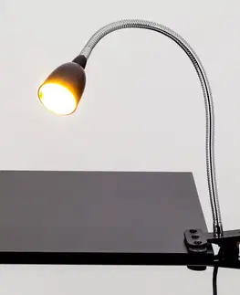 Stolní lampy a lampičky s klipem Lindby Rabea - LED svítilna s klipem v černé